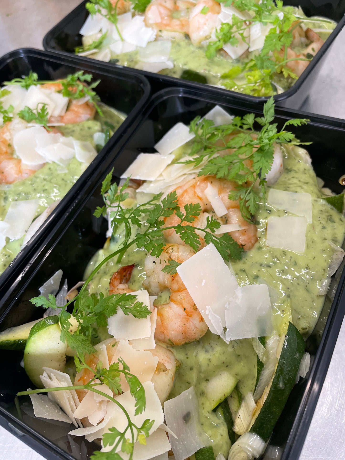 Maandag meal 3 - Scampi Roomsaus Groene Kruiden