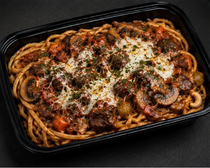 Maandag Meal 4 - Beef Bourguignon Pasta